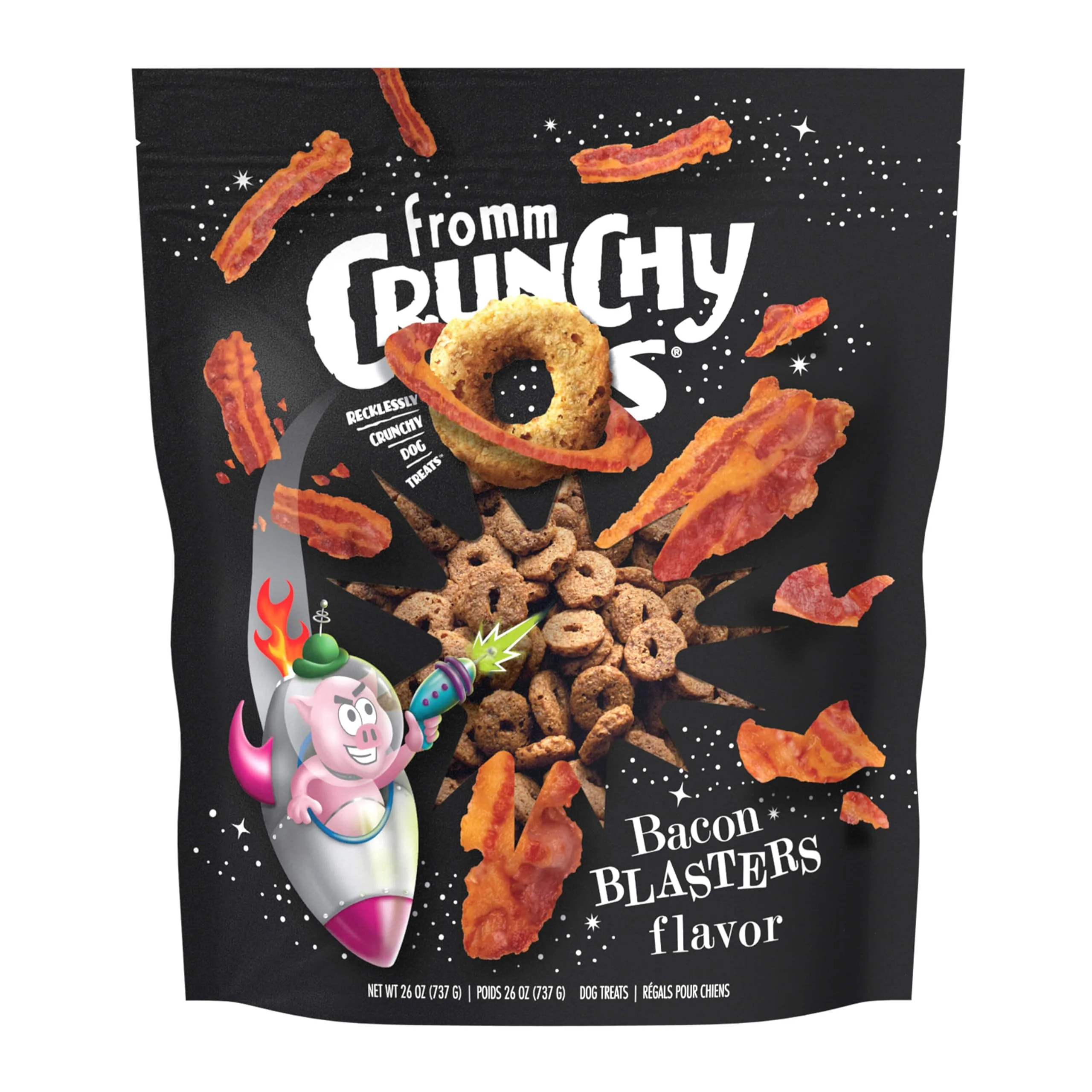 Versatile Fromm Crunchy Os Bacon Blasters – Premium Bacon Dog Treats 26 oz Responsible
