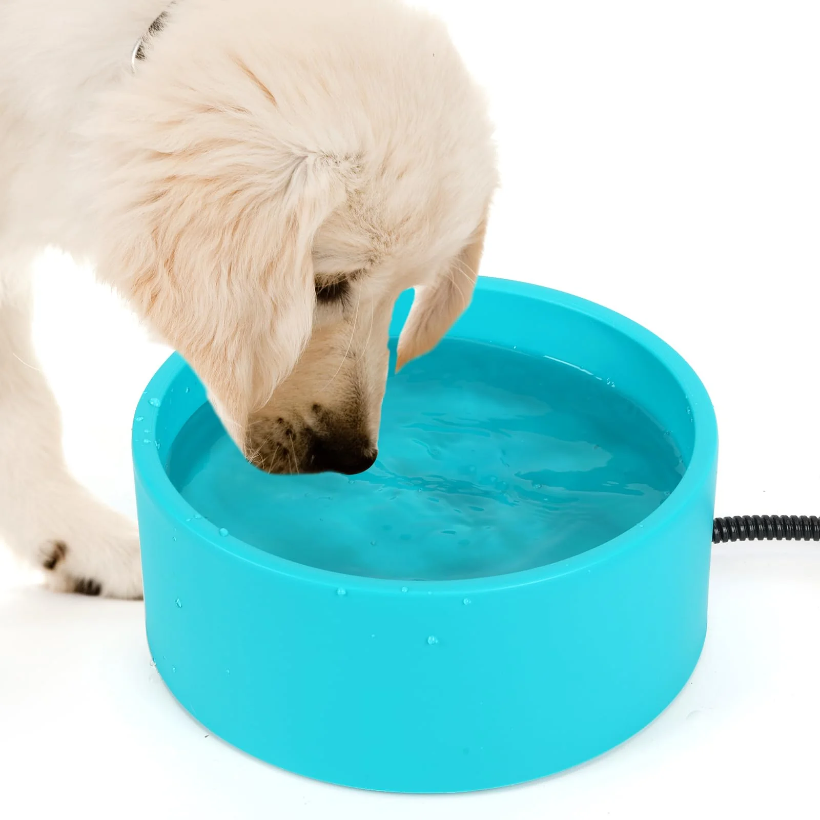 Organic Yeatruojeet Large Heated Water Bowl — 108 oz Outdoor Pet Water Heater 30W for Dogs Cats Poultry More Sophisticated