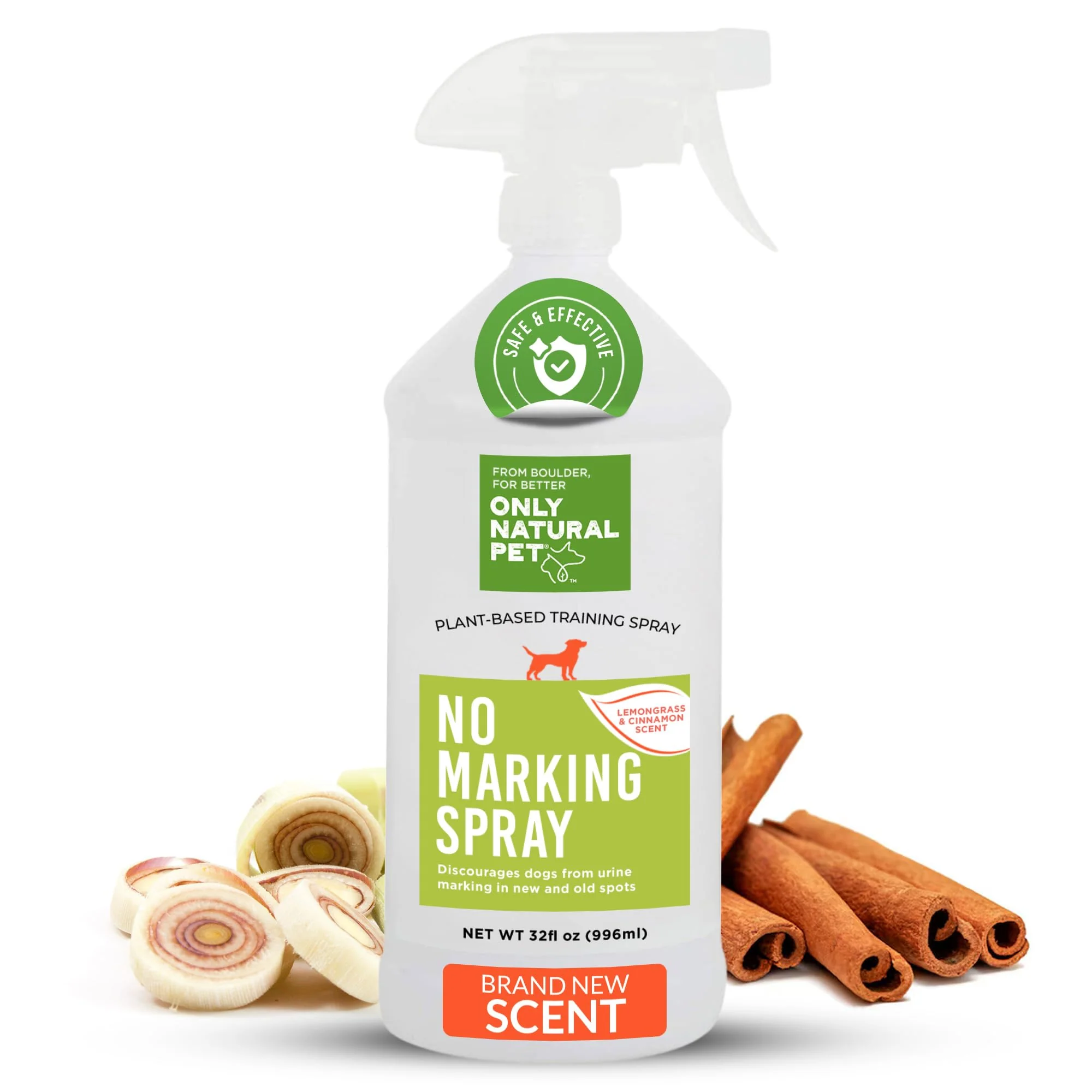 Sustainable ONLY NATURAL PET No Marking Deterrent Spray for Dogs – Indoor Outdoor Urine Prevention 32 Fl Oz Classic