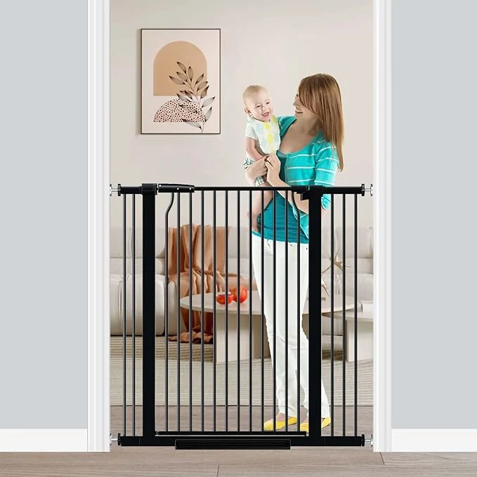 Efficient Fairy Baby 40.5 Extra Tall Baby Gate No Drill 29.6 -40.5 Extra Wide Wide Dog Pet Gate Indoor Metal Pressure Mounted Safety Child Kid Gate Auto Close Pet Cat Proof Gate for Stairs Doorway BlackAbout ThisOverview Premium Material