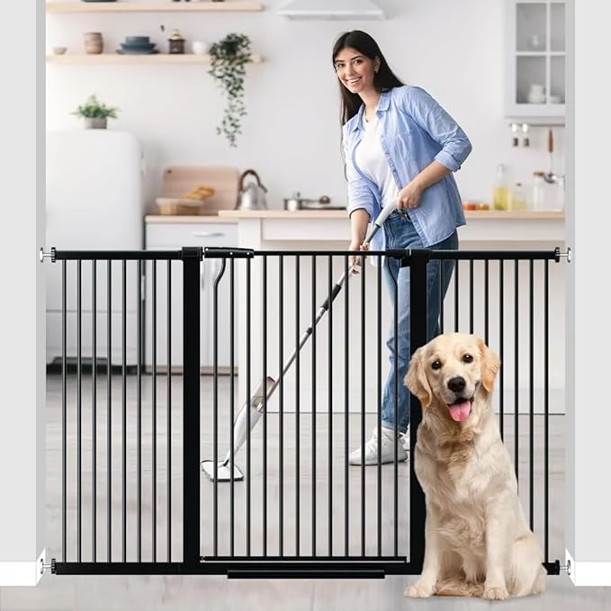 Exceptional 41 Extra Tall Dog Gate for Doorways Stairs 54.8-60.2 in in Wide Baby Gates Walk Thru No Drill Long Pet Gate for Doggie Puppy Auto Close Large Child Safety Gate with Door Indoor BlackAbout ThisOverview High-Performance