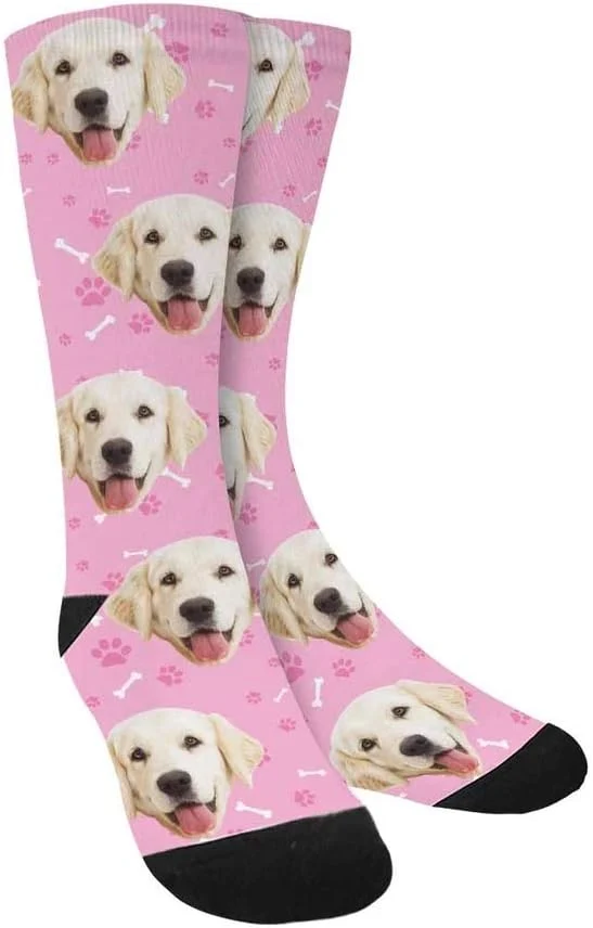 Enhanced Custom Face Socks Personalized Dog Lover Pet Photo Picture on Socks Unisex Functional