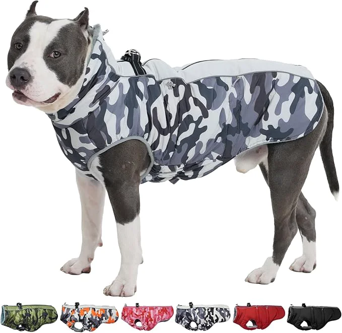 Breathable Dog Coat Winter Warm Dog Jackets for Large Dogs Reflective Snowsuit with Harness Fleece Dogs Snow Jacket Waterproof Pet Clothes for Cold WeatherAbout ThisOverview Certified