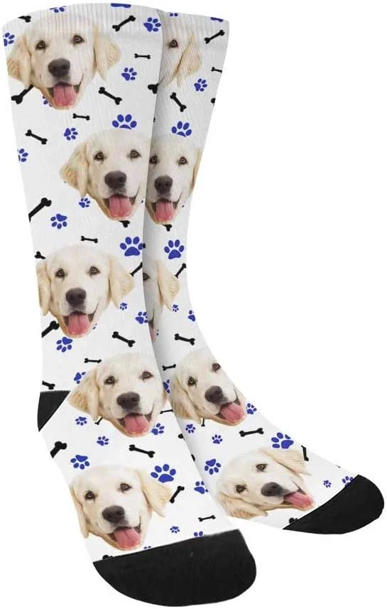 Powerful Custom Face Socks Personalized Dog Lover Pet Photo Picture on Socks Unisex Enhanced