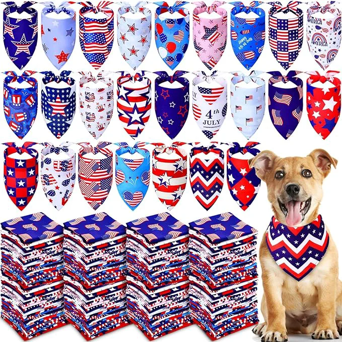 Professional Abbylike 200 Pcs Patriotic Dog Bandanas Bulk Veterans Day Bandanas for Dogs Triangle Kerchief Bibs Scarf Set for Pet Costume Photo Props Accessories Pet Shops Groomer 25 Styles 25.6 x 17.7 x 17.7 About ThisOverview Excellent