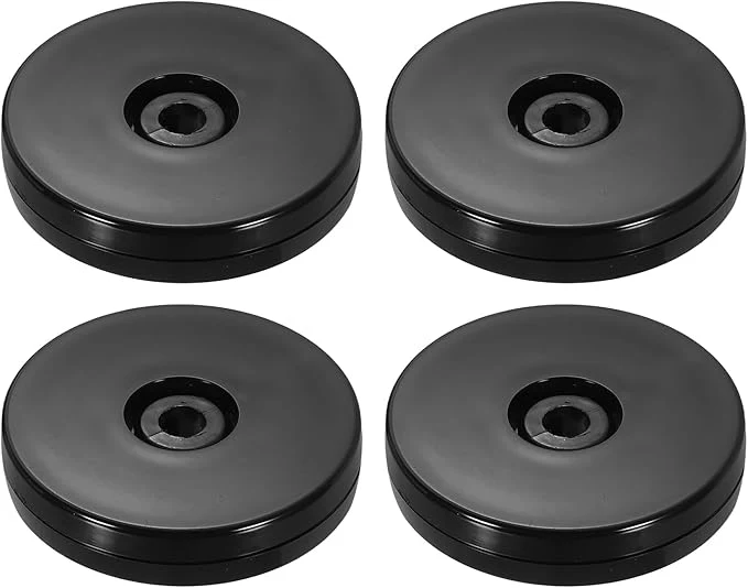 Soft uxcell 4Pack Acrylic Lazy Susan Turntable 2.5 Spinner Lazy Susan Turntable Organizer Acrylic Ball Bearing Rotating Tray for Pantry Spice Rack Decorating BlackAbout ThisOverview Clean
