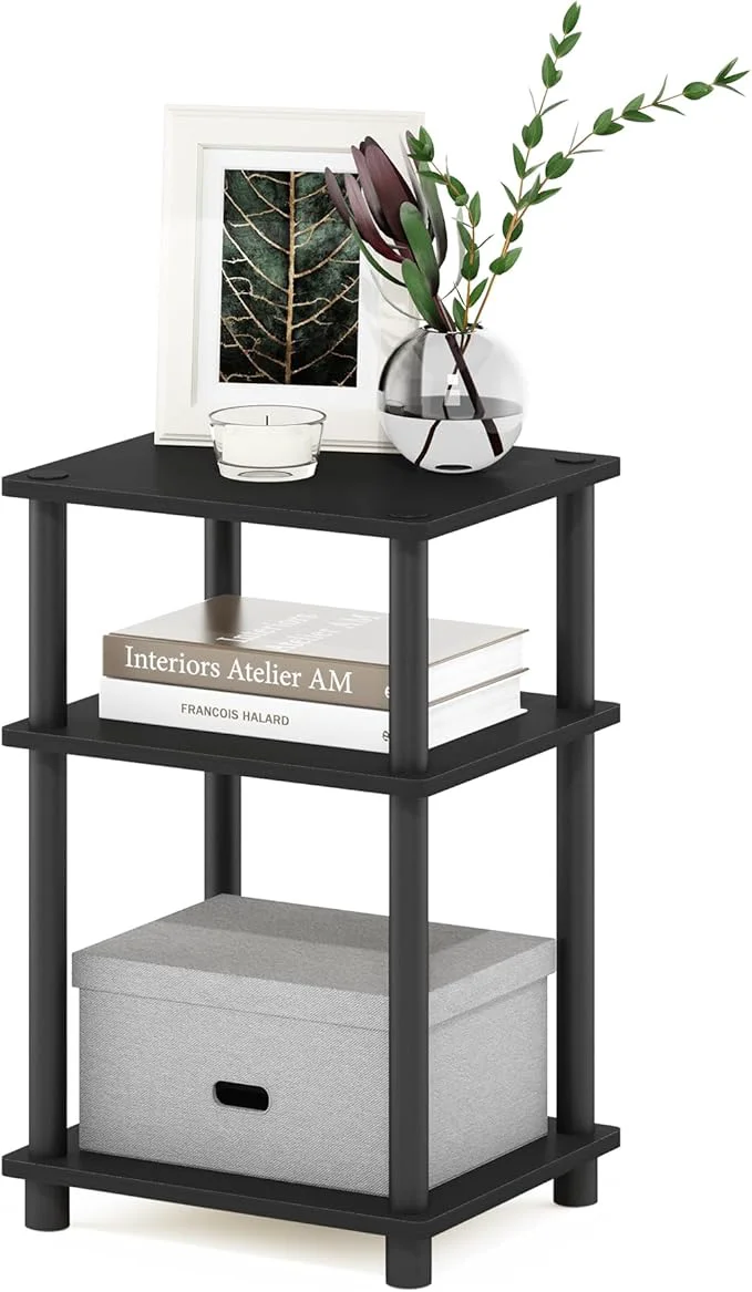Specialty Furinno JUST Side Table 3-Tier End Table Open Shelves Night Stand Bedside Table Toolless Assembly for Living Room Bedroom Bathroom AmericanoAbout ThisOverview Pure