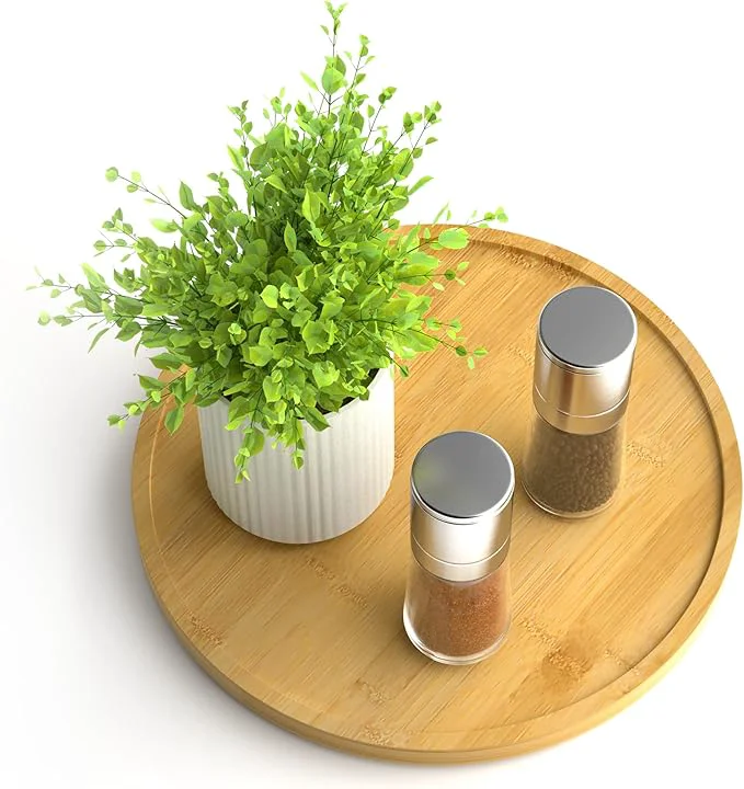 Fast Lazy Susan Organizer Homerays 9 Inch Non-Skid Bamboo Lazy Susan for Kitchen Rotating Spice Rack for Kitchen Cabinet Wood Turntable for Kitchen Countertop OrganizerAbout ThisOverview Practical