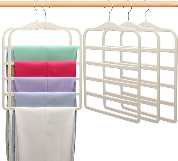 Convenient Closet Organizers and Storage 5 Pack Velvet Pants-Hangers-Space-Saving Non Silp 5 Tier Organization-and-Storage Clothes-Hanger for College-Dorm-Room-Essentials Closet-Organizer for Jeans Scarf HangerAbout ThisOverview Secure