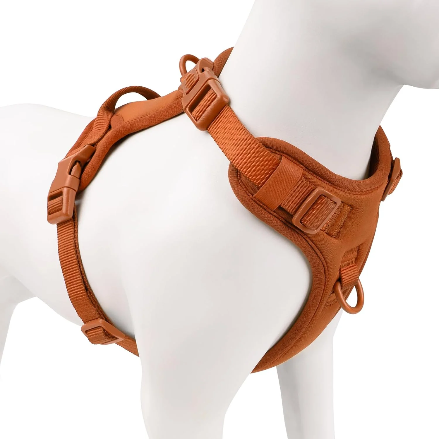 Fine No Pull Dog Harness Puppy Vest with Front Clip for Small Medium Large Sized Dog Carmel Brown XS Relaxed