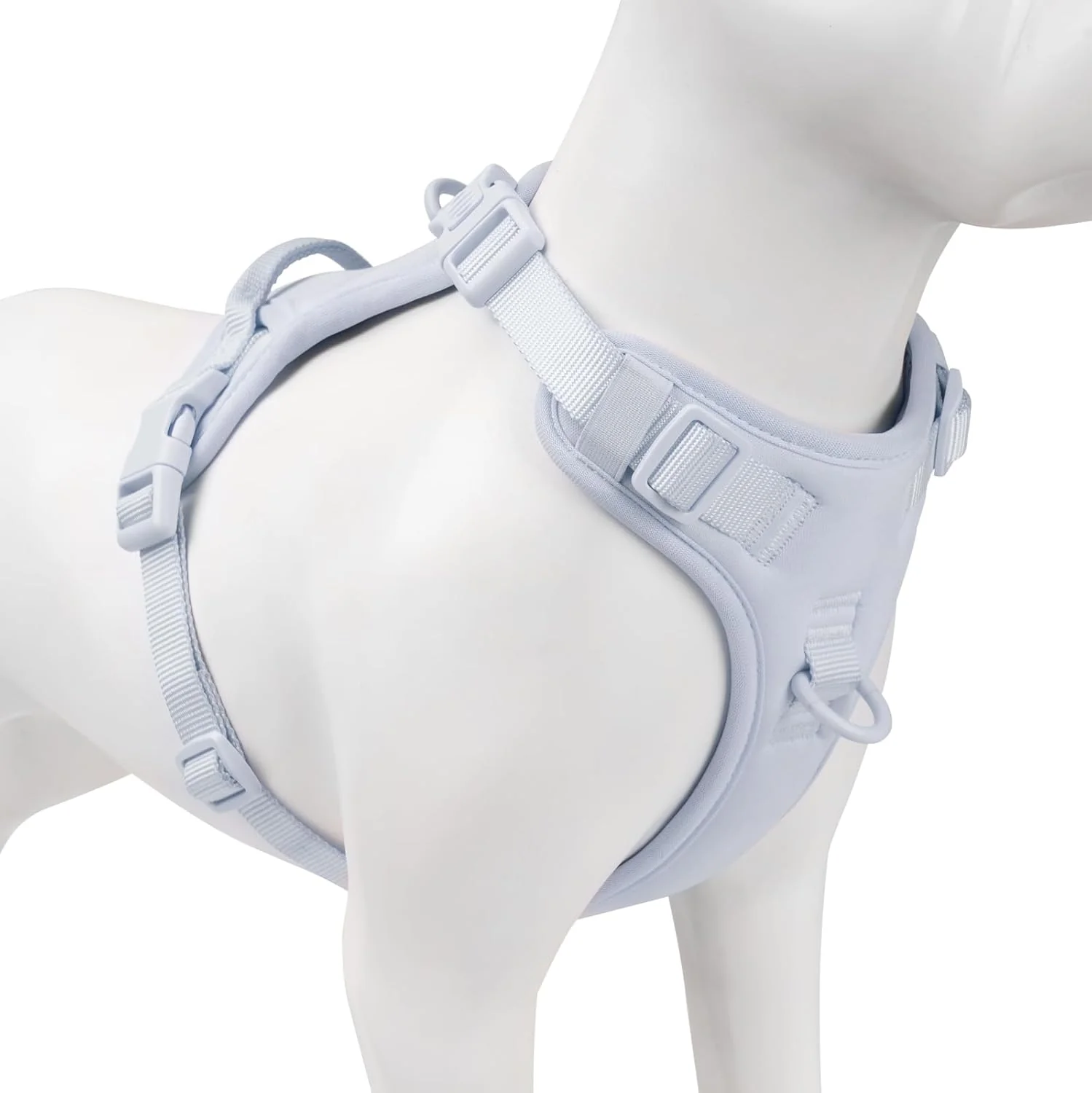 Refined No Pull Dog Harness Puppy Vest with Front Clip for Small Medium Large Sized Dog Light Blue M Relaxed