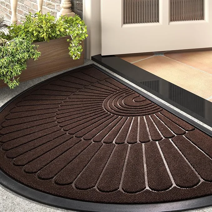 Artisan tchdio Door Mat Outdoor Indoor Entrance Doormat-Semicircular Durable Rubber Non First-Class