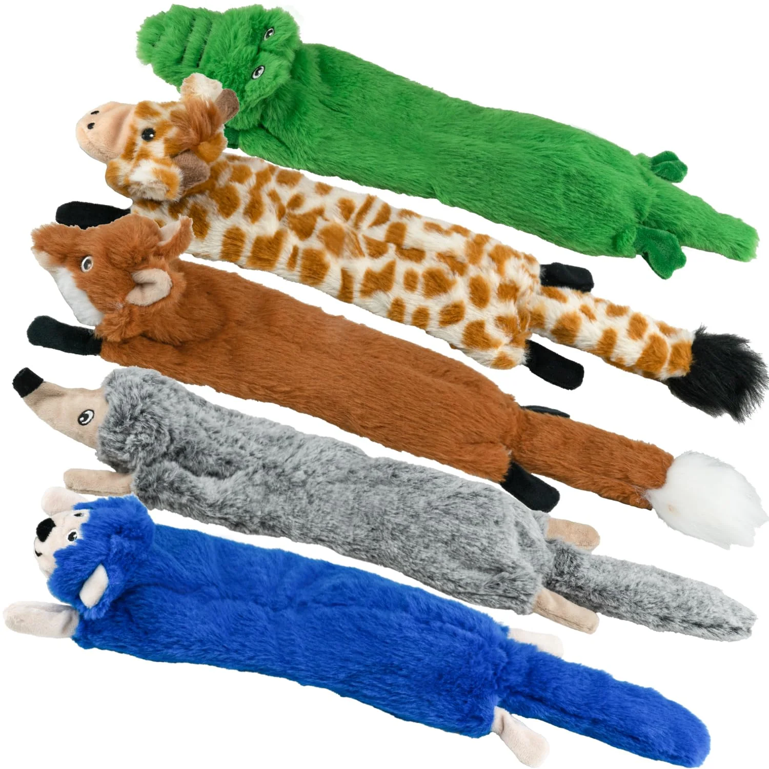 Original SHARLOVY No-Stuffing Squeaky Dog Toys Pack – Plush Crinkle for Large Breeds Specialty