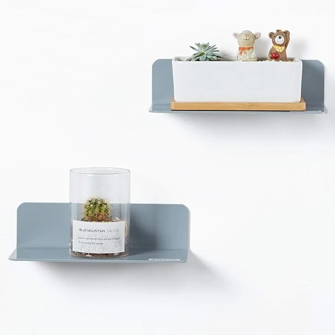 Clean OAPRIRE Grey Acrylic Floating Shelves Set of 2 – Easily Expand Wall Space – Small Wall Shelf with Strong Adhesive for Bathroom Bedroom etcAbout ThisOverview Selected
