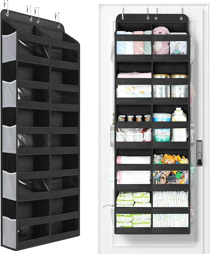 Fine Crafted Yecaye 5-Tier Over The Door Organizer Dual-Column 80lbs Load Over the Door Storage of 10 Compartments Heavy Duty Extra Large Door Organizer Hanging for Bedroom Nursery Bathroom Pantry Black 1 PackAbout ThisOverview Original Design