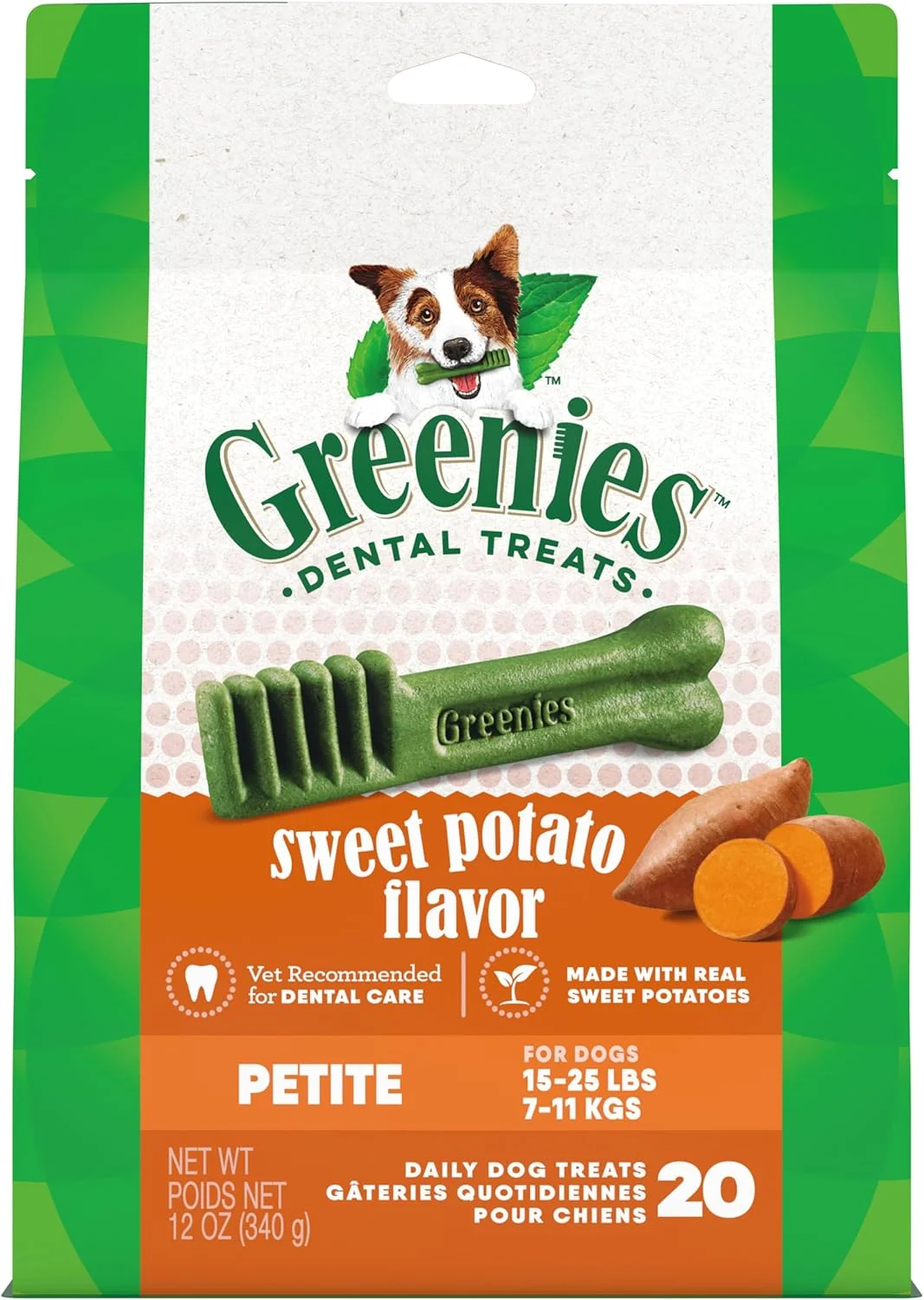 High-Quality Greenies Petite Dental Dog Treats Sweet Potato Flavor 12 oz. Pack 20 Treats Exceptional