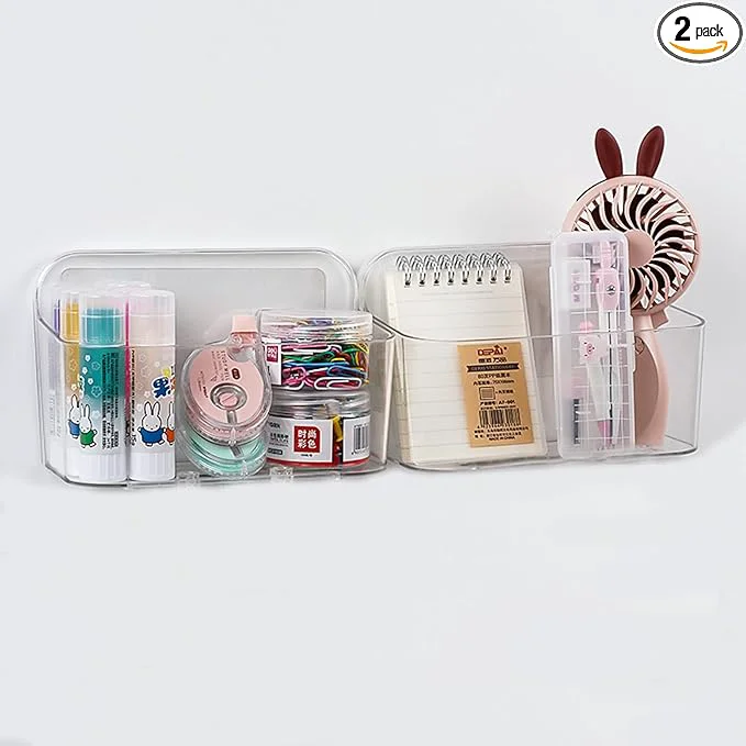 Premium 2pcs Adhesive Wall Mount Organizer Box Acrylic Shelves for Wall No Drilling Hang Walls with Self Adhesive Tape Automatic Draining for Bathroom Kitchen Living Room – Clear Small About ThisOverview Powerful