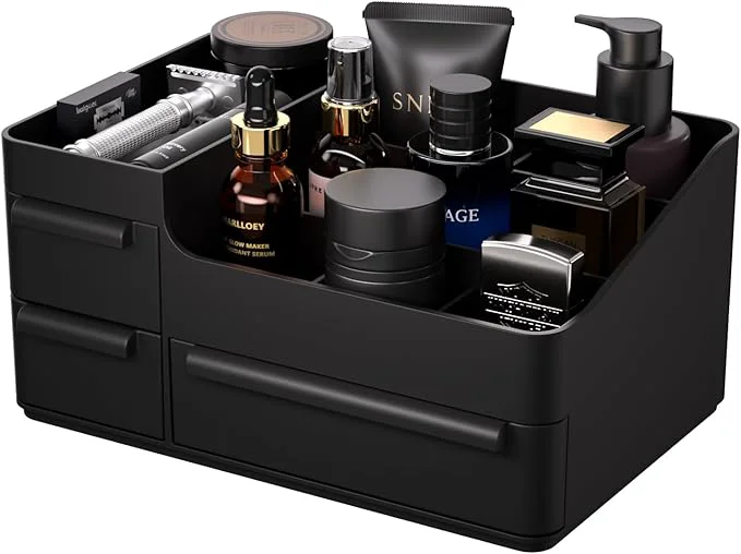 Responsible Mens Bathroom Countertop Organizer for Cologne – Vanity Organizer with Drawers for Men’s Skincare Shaving Kit Razor Deodorant Perfume – Professional Grooming Station for Bathroom BedroomAbout ThisOverview Excellent