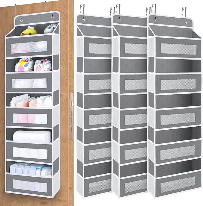 Fast 3 Pack Over The Door Organizer Storage 5 Shelf Hanging Door Organizer with 10 Large Capacity Pockets Anti Tilt 44 lb Load Behind Door Storage for Bedroom Bathroom Pantry NurseryAbout ThisOverview Consistent