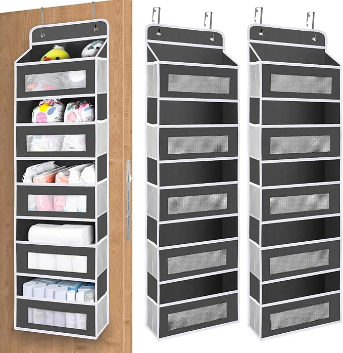 Stylish Upgrade Pocket 2 Pack Over The Door Organizer Storage 5 Shelf Hanging Door Organizers with 10 Large Capacity Pockets Anti Tilt 48 lb Load Behind Door Organizer for Bedroom Bathroom PantryAbout ThisOverview First-Class