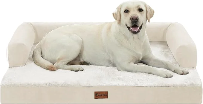 Smooth Orthopedic Dog Beds for Extra Large Dogs Waterproof Egg Crate Foam XL Dog Bed Traditional