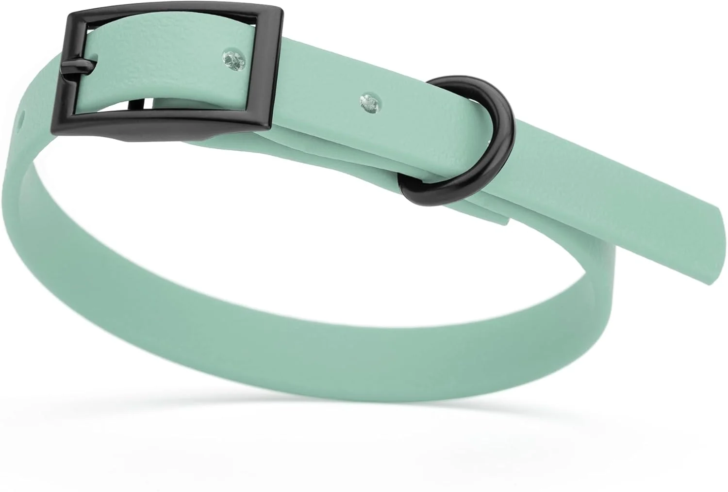 Proven Dogline Biothane Waterproof Dog Collar Strong Coated Nylon Webbing with Black Hardware Odor- Proof for Easy Care Easy to Clean High Performance Fits Small Medium or Large Dogs Sage Green Genuine