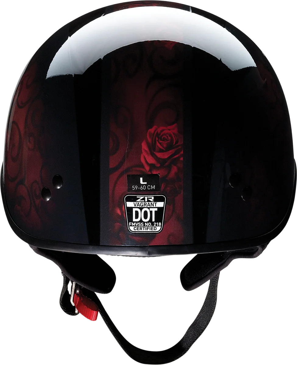 Eco-Friendly Z1R Vagrant Helmet – Red Catrina – Black Red – Large 0103-1316 Enhanced