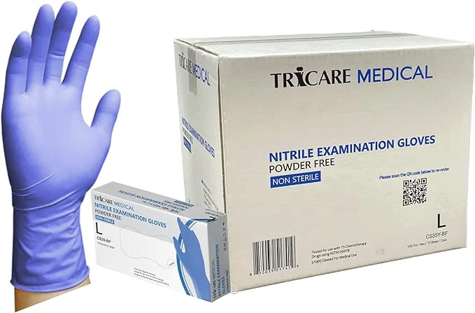 Outstanding Nitrile Exam Gloves Chemo Drug Tested Latex- Powder- 4.3 Mil Deep Blue Trendy