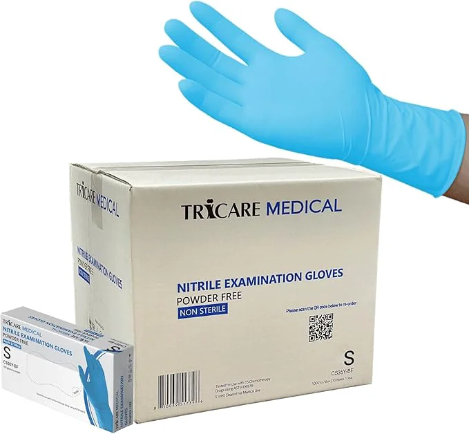 Traditional Nitrile Exam Gloves Chemo Drug Tested Latex Powder 4.3 Mil Blue Case of 1000 Artisan