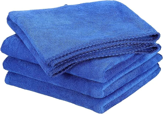 Verified HARFINGTON 4 Pack Microfiber Cleaning Cloth 24 x 12 Multi-Functional Cleaning Towels Reusable Absorbent Rags for Car Wash Kitchen Household Window Clean Sapphire BlueAbout ThisOverview Long-Lasting
