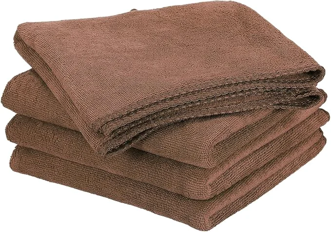 Quality HARFINGTON 4 Pack Microfiber Cleaning Cloth 28 x 12 Multi-Functional Cleaning Towels Reusable Absorbent Rags for Car Wash Kitchen Household Window Clean BrownAbout ThisOverview Fashionable