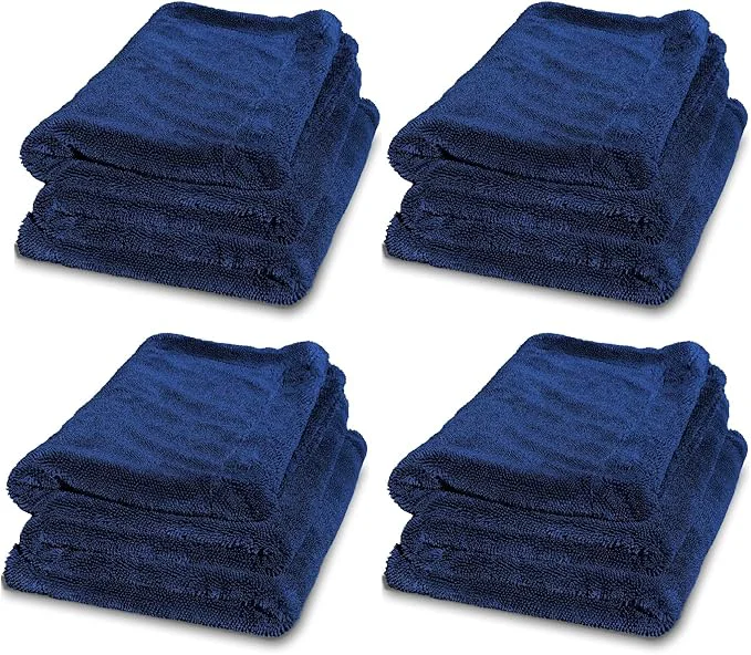 Top-Quality XL Car Drying Towel 1300 GSM Professional Car Towel with Double Twisted Loop Car Drying Towels Extra Large Super Absorbent Microfiber Drying Towels for Cars Trucks – 40 x24 Navy 4-PackAbout ThisOverview Efficient