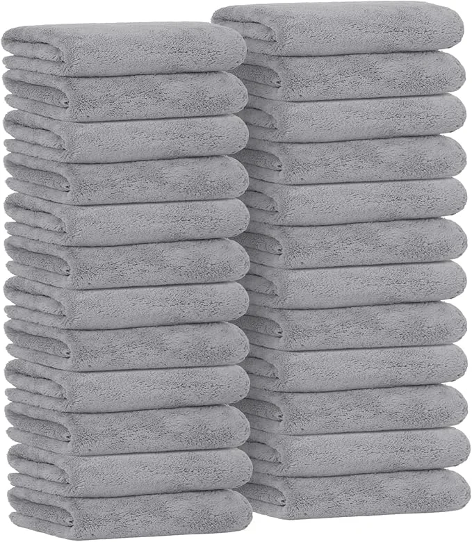 Easy-to-Use Avalon Towels Microfiber Salon Towel – Grey Hand Towels Bulk 24 Pack – Lint Fleece Microfiber Hand Towel Soft Ultra-Absorbent I for Facial Spa Gym Work Out 16 x26 Not Bleach Proof About ThisOverview High-Performance