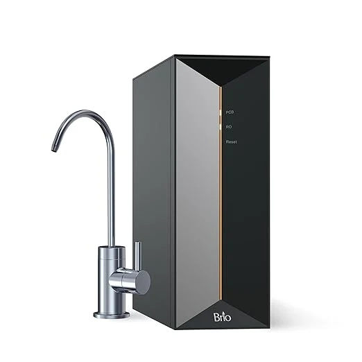 User-Friendly Brio Prism TROE600PRISM Reverse Osmosis Water Filtration 4-Stage Tankless RO Water Filter System for Under Sink 600 GPD 1.5 1 Pure to Drain Reduces TDS Faucet USA-Based Customer Support BlackAbout ThisOverview Fashionable