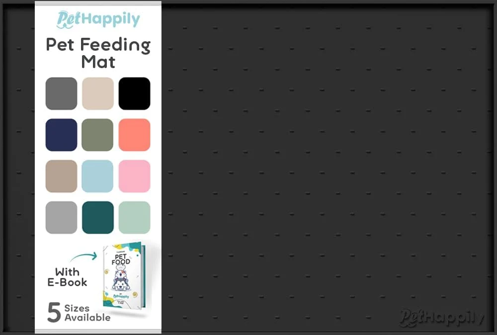 High-Performance Dog Food Mat – 28×18 Raised Edges Dogs Mat for Food and Water Prevent Spill Waterproof Cat Food Mats Protect Floors Easy Clean Dog Bowl Mats for Food and Water Silicone Pet Feeding Placemats Reusable