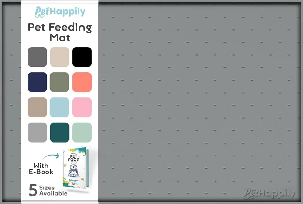 Enhanced Dog Food Mat – Raised Edges Dogs Mat for Food and Water Prevent Spill Waterproof Cat Food Mats Protect Floors Easy Clean Dog Bowl Mats for Food and Water Silicone Pet Feeding Placemats Exclusive