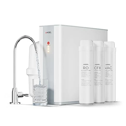 High-Grade ANGEL Reverse Osmosis Water Filter 7 Stage Under Sink Water Filtration System 3-Year Long-Lasting RO Filter 2 1 Pure to Drain Reduces PFAS PFOS Fluoride Chlorine Bad Taste Odor Lead-About ThisOverview Innovative