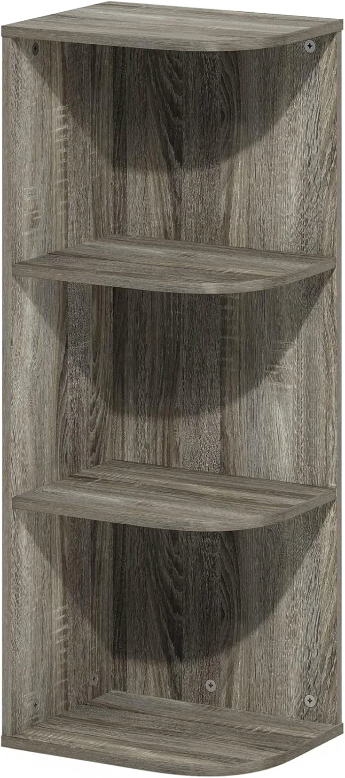Responsible Furinno PASIR Book Shelf 3-Tier Corner Bookshelf Open Shelves Bookcase 9.3 x 12 x 31.5 for Living Room Bedroom Home Office French OakAbout ThisOverview Fashionable