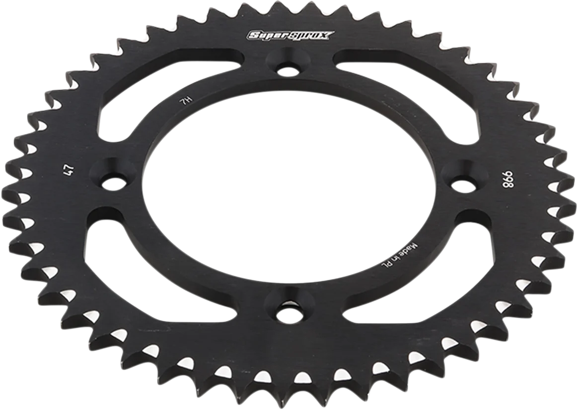 Optimized SUPERSPROX Rear Sprocket – Black – Suzuki Yamaha – 47 Tooth RAL-998-47-BLK Convenient