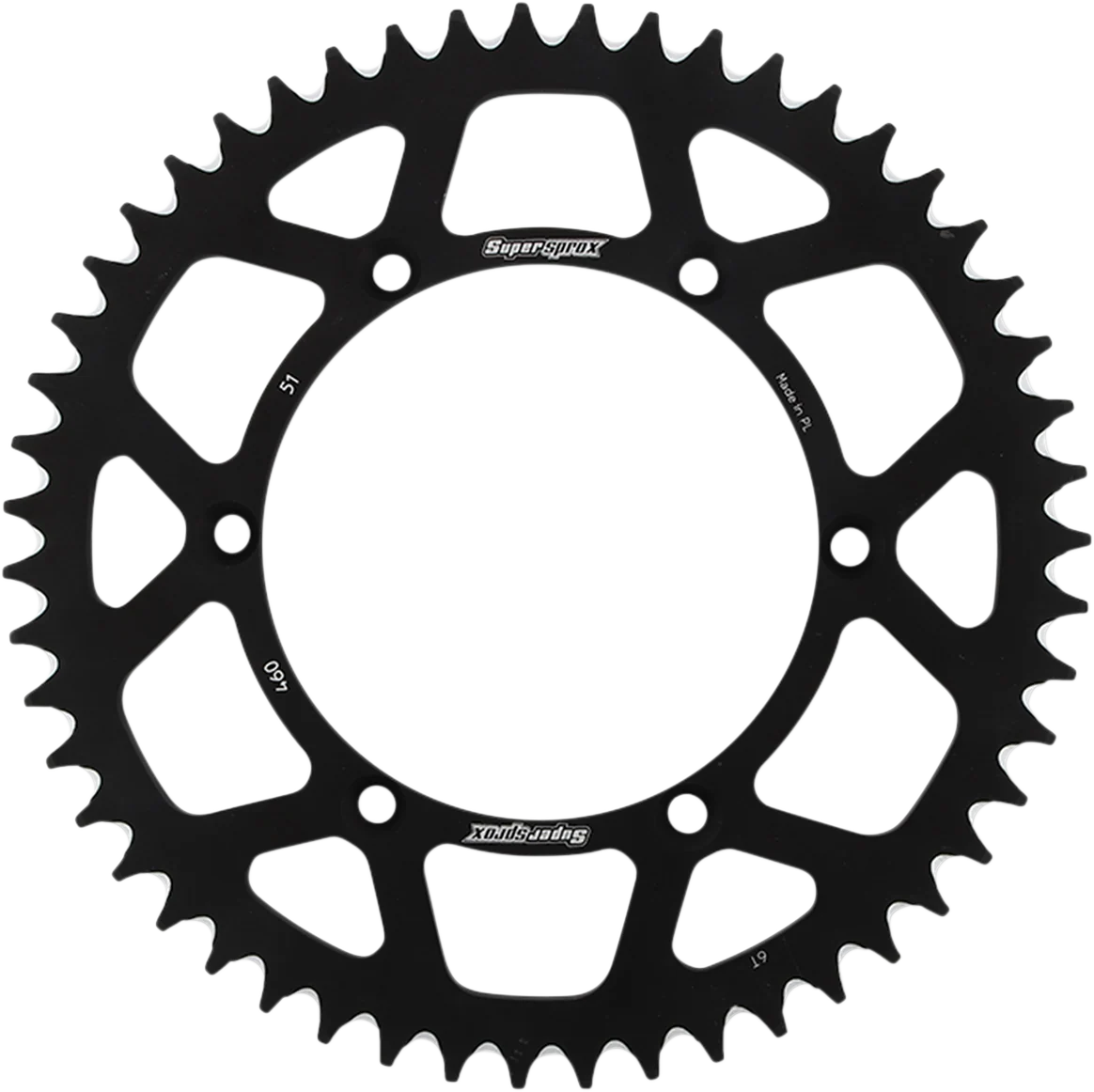 Quality SUPERSPROX Rear Sprocket – Black – Kawasaki Suzuki – 51 Tooth RAL-460-51-BLK Smart