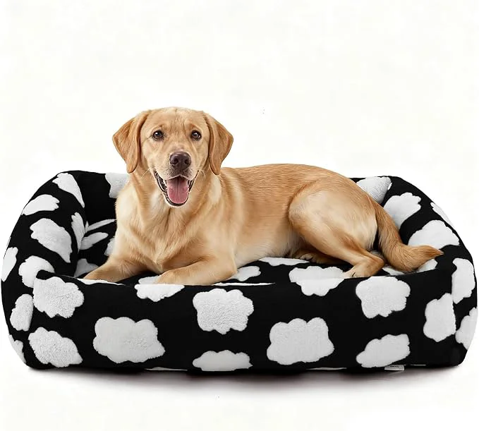 Sustainable JOEJOY XL Dog Beds Large Sized Dog Rectangle Washable Orthopedic Pet Bed Organic