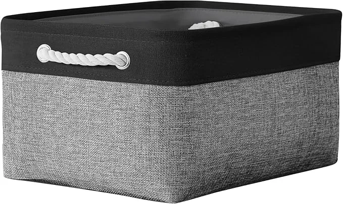 Fine Crafted TheWarmHome Storage Basket for Organizing- 16x12x8 inch 1 Pack Fabric Storage Cubes Bins for Organization for Shelves Organizer Gift Laundry Cloth Toy Grey Black About ThisOverview Lightweight