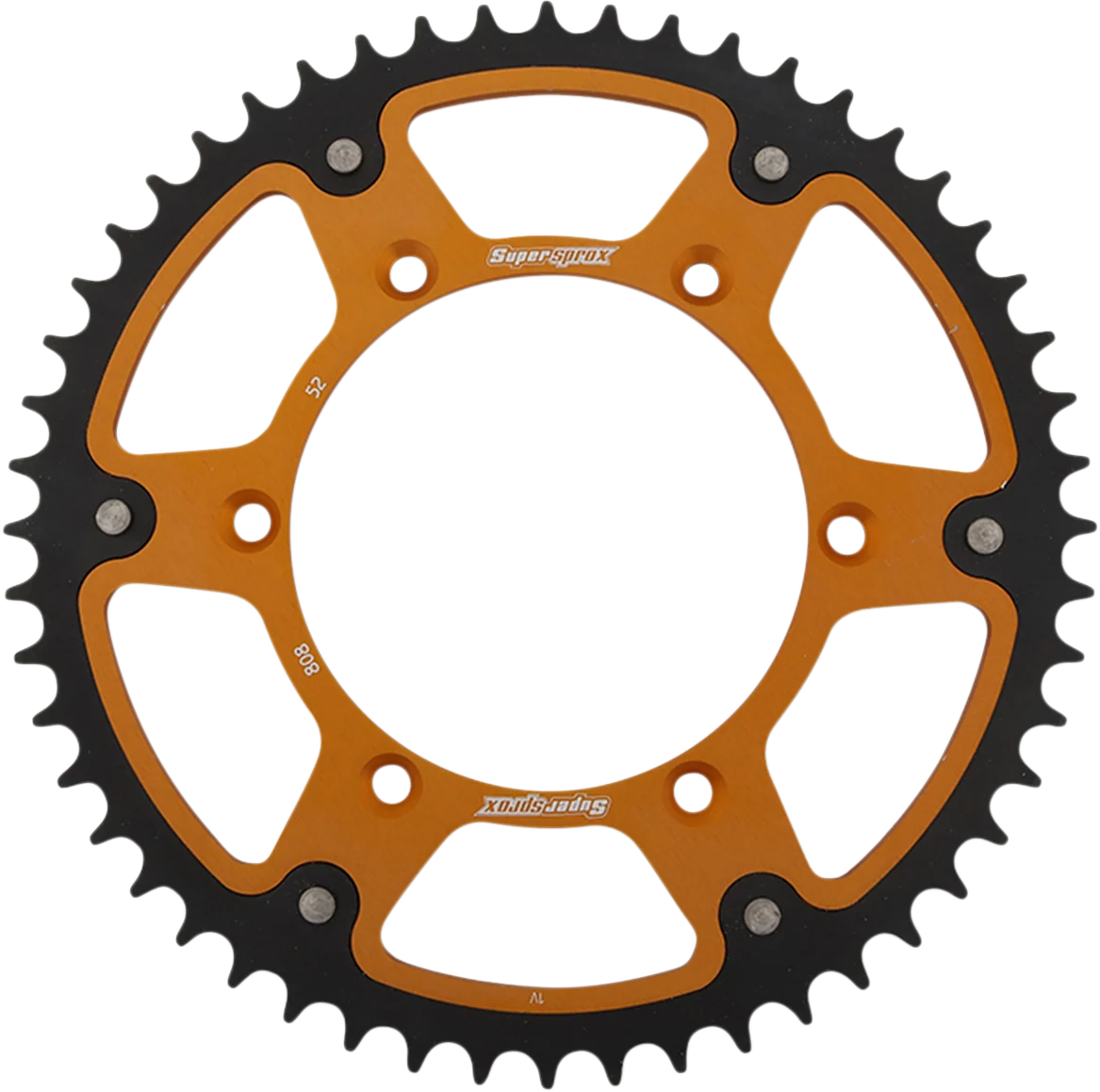 Flexible SUPERSPROX Stealth Rear Sprocket – 52 Tooth – Gold – Kawasaki Suzuki RST-808-52-GLD Selected