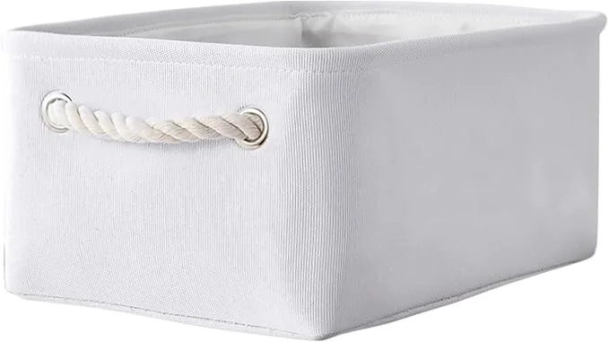 Carefully Designed TheWarmHome Storage Basket for Gifts Empty – 11.8×7.8×5.2 inch 1 Pack Fabric Storage Cubes Nursery Organizers and Storage for Closet Cloth Toy Book White About ThisOverview Smooth