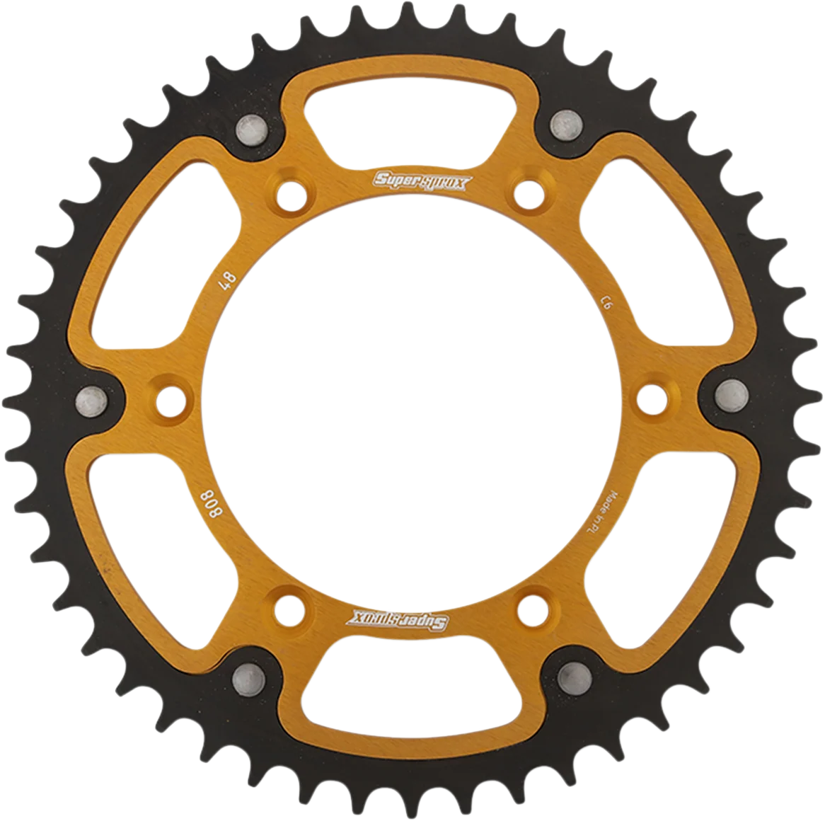 Consistent SUPERSPROX Stealth Rear Sprocket – 48 Tooth – Gold – Kawasaki Suzuki RST-808-48-GLD User-Friendly