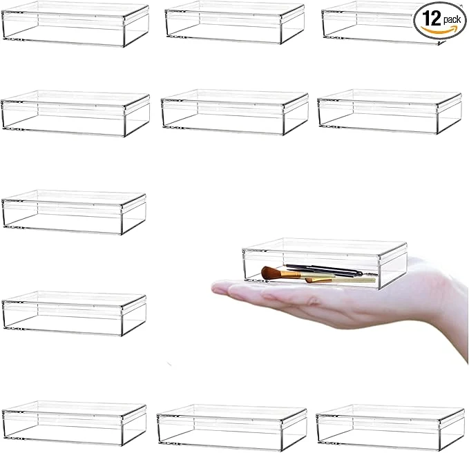 Modern Acrylic Boxes Small Clear Box with Lid 12 Pieces Transparent Wedding Party Favor Candy Box Plastic Square Cube Storage Box Containers for Wedding Birthday Easter Party FavorAbout ThisOverview Powerful