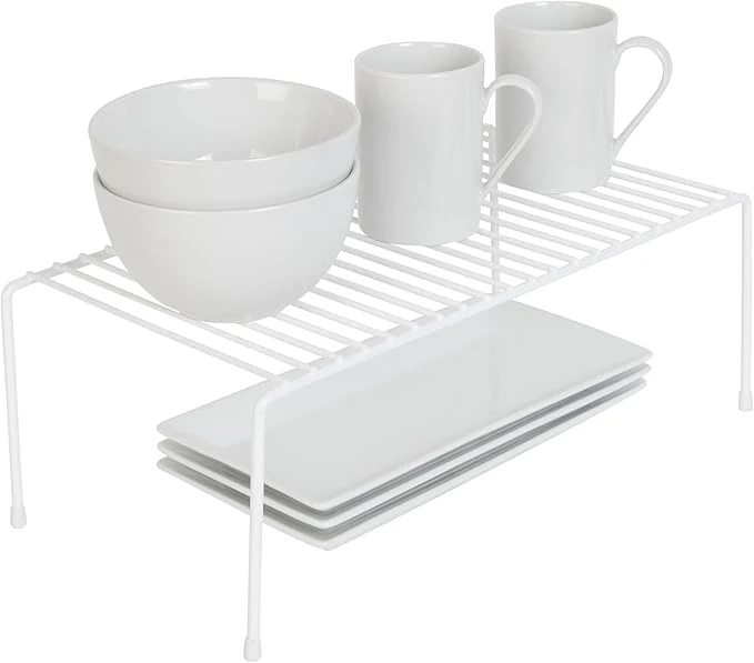 Stylish Smart Design Classic Storage Shelf – Large 16 in W x 8.5 in D x 5.75 in H White –Steel Pantry Organizer with Rust-Resistant Finish and Non-Slip Feet for Easy Home Organization and StorageAbout ThisOverview Solid