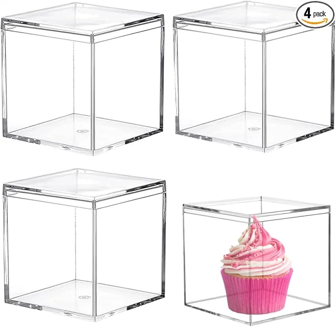 Reliable Acrylic Box Clear Display Boxes with Lids 4.73×4.73×4.73Inch Plastic Square Containers Decorative Boxes Large Acrylic Storage Boxes for Collectibles Wedding Valentine’s Day Party Treats JewelryAbout ThisOverview Easy-to-Use