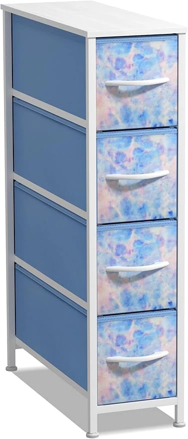 Comfortable Sorbus Kids Narrow Dresser with 4 Drawers – Vertical Slim Storage Chest of Drawers with Steel Frame Wood Top Easy Pull Fabric Bins for Small Spaces Closets Bedroom Bathroom LaundryAbout ThisOverview Durable