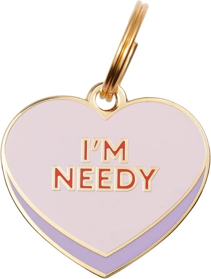 Durable Two Tails Pet Company Personalized ‘I’m Needy’ Pet ID Tag Collar Charm Trusted